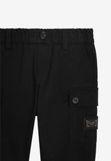Dolce & Gabbana Kids Baby Boys Gabardine Cargo Pants Black L14P81 FUFL3 N0000