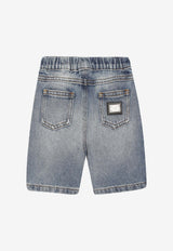 Dolce & Gabbana Kids Baby Boys Denim Bermuda Shorts Denim L14Q17 LDD83 S9000