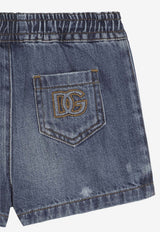 Dolce & Gabbana Kids Baby Boys Denim Bermuda Shorts Blue L14Q32 LDE06 S9000