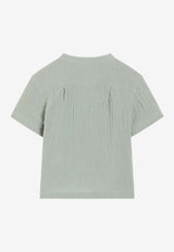 Dolce & Gabbana Kids Baby Boys DG Logo Gauze Shirt Green L14S80 FU5YU V3732