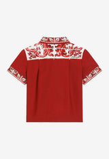 Dolce & Gabbana Kids Baby Boys Majolica Print Shirt Red L14S93 G7P5E S9000