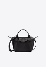 Longchamp XS Le Pliage Xtra Leather Top Handle Bag Black L1500987/Q_LONG-001