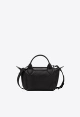 Longchamp XS Le Pliage Xtra Leather Top Handle Bag Black L1500987/Q_LONG-001