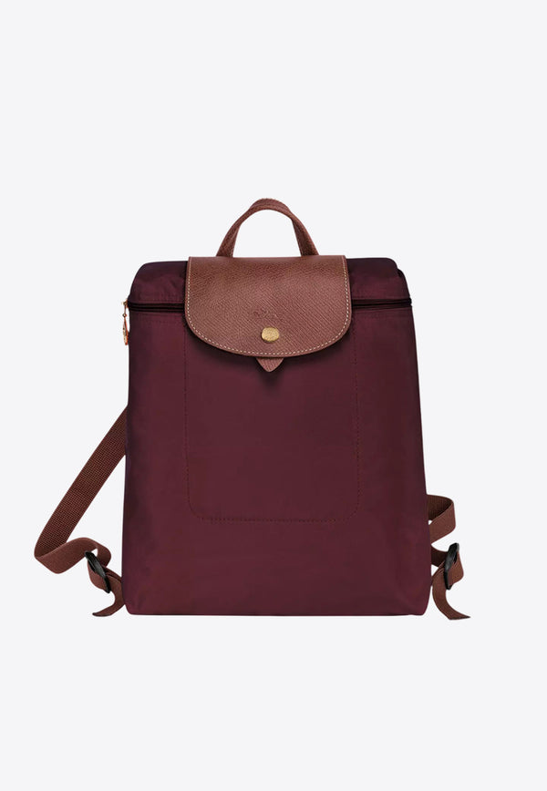 Longchamp Medium Le Pliage Original Canvas Backpack Burgundy L1699089/P_LONG-P87