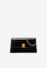 Tom Ford Nobile Croc-Embossed Leather Clutch L1736-LCL395X 1N001