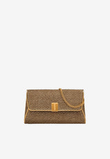 Tom Ford Nobile Textured Fabric Clutch L1736-TSY048X 1Y014 Gold