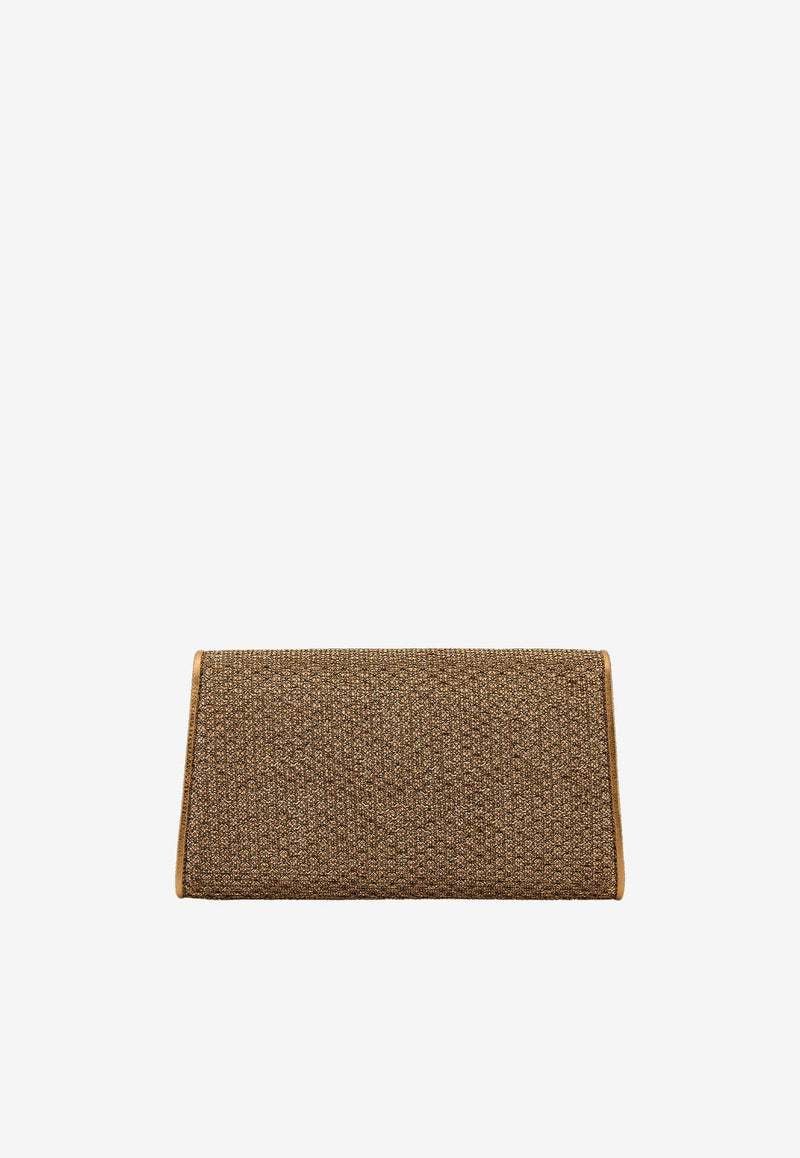 Tom Ford Nobile Textured Fabric Clutch L1736-TSY048X 1Y014 Gold