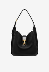 Tom Ford Medium Monarch Leather Hobo Shoulder Bag L1743-LCL387X 1N001 Black