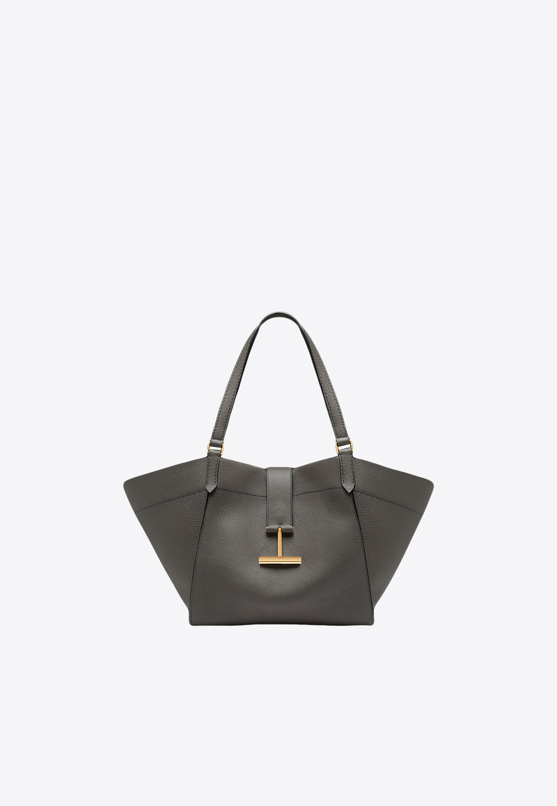 Tom Ford Medium Tara Leather Tote Bag L1762-LCL095G 1G003 Gray