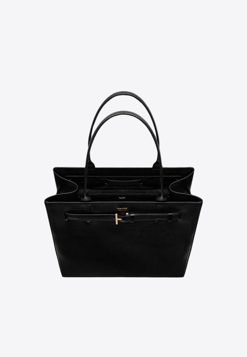 Tom Ford Large Audrey Leather Tote Bag L1823-LCL429X 1N001 Black