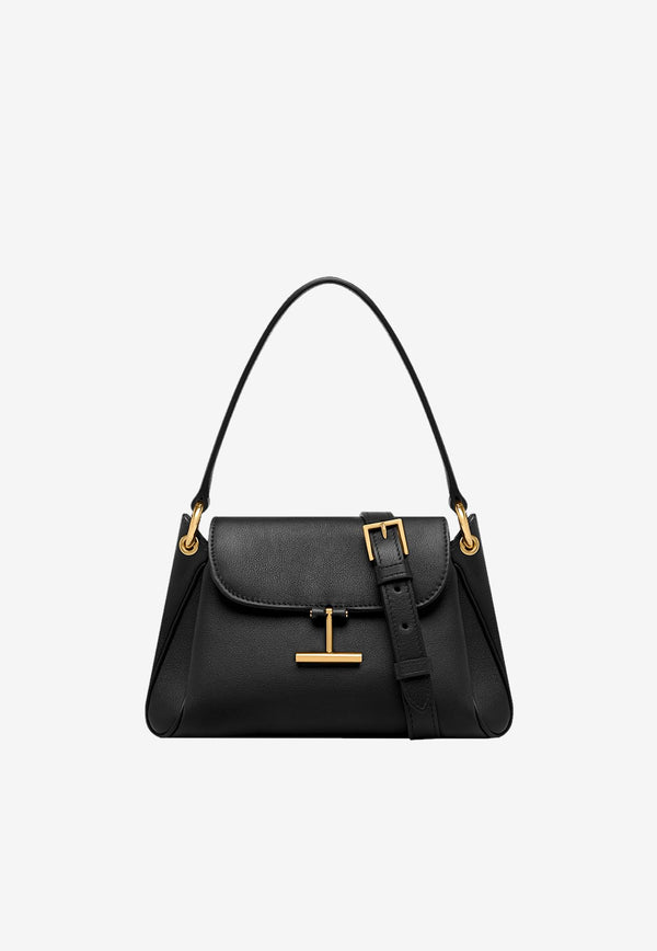 Tom Ford Small Tara Grained Leather Shoulder Bag Black L1870-LCL490G 1N001