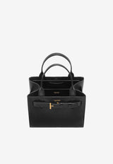 Tom Ford Small Audrey Grained Leather Tote Bag Black L1885-LCL429X 1N001