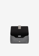 Tom Ford Mini Nobile Metallic Clutch Bag Silver L1886-TSY054A 1G001