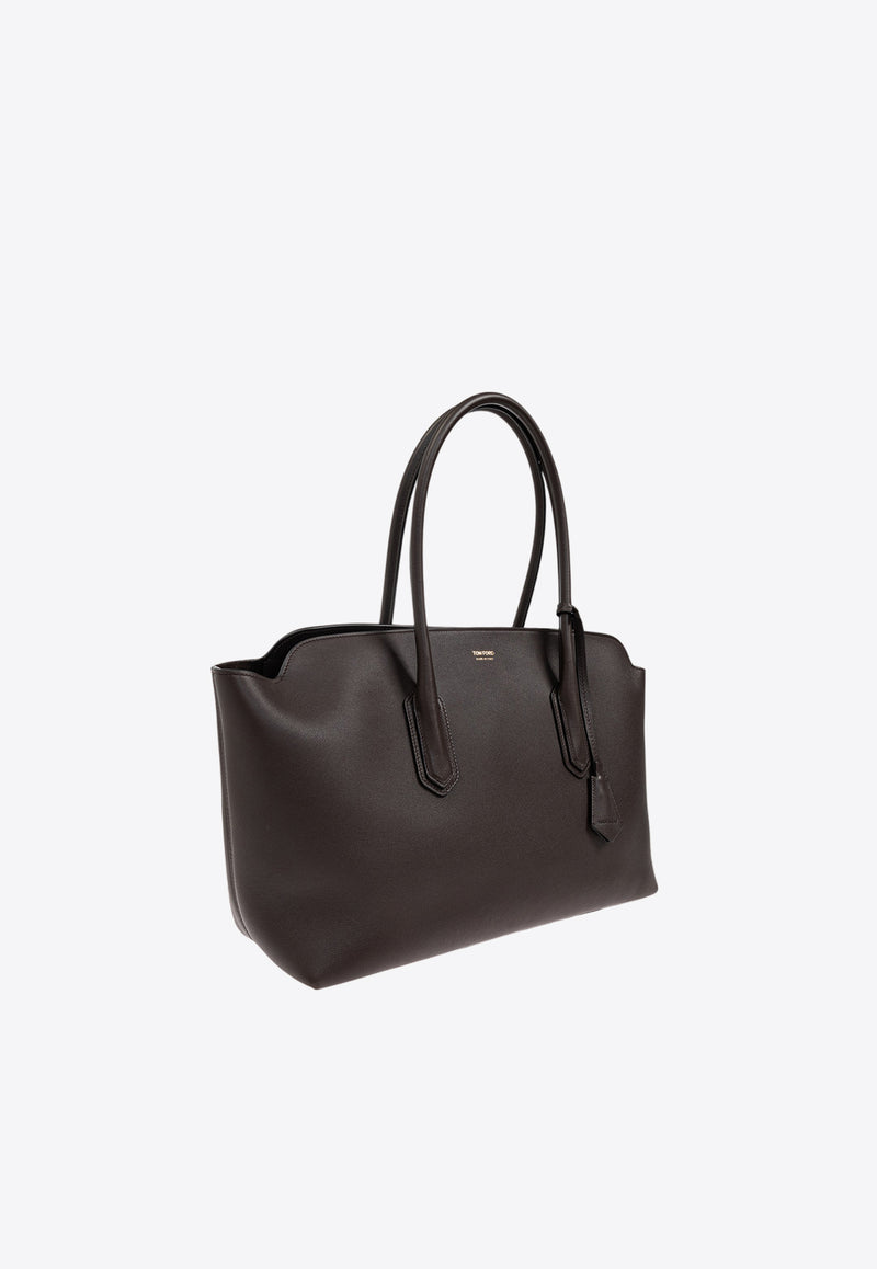 Tom Ford Large Alexander Grained Leather Tote Bag Brown L1890LCL490G1B051_Brown_29839466