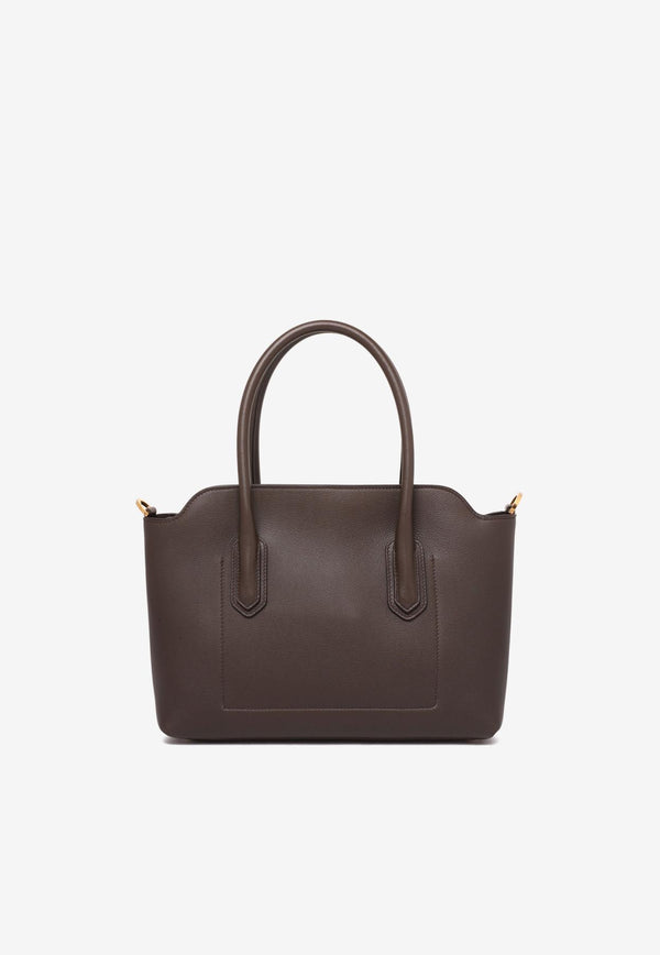 Tom Ford Alexander Medium Chocolate Brown Leather Shoulder Bag L1891-LCL490G 1B051