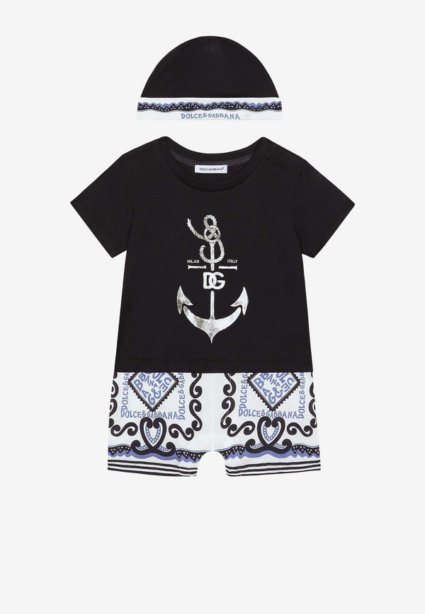 Dolce & Gabbana Kids Baby Boys Two-Piece Marina-Printed Gift Set L1JO6T G7M5U S9000