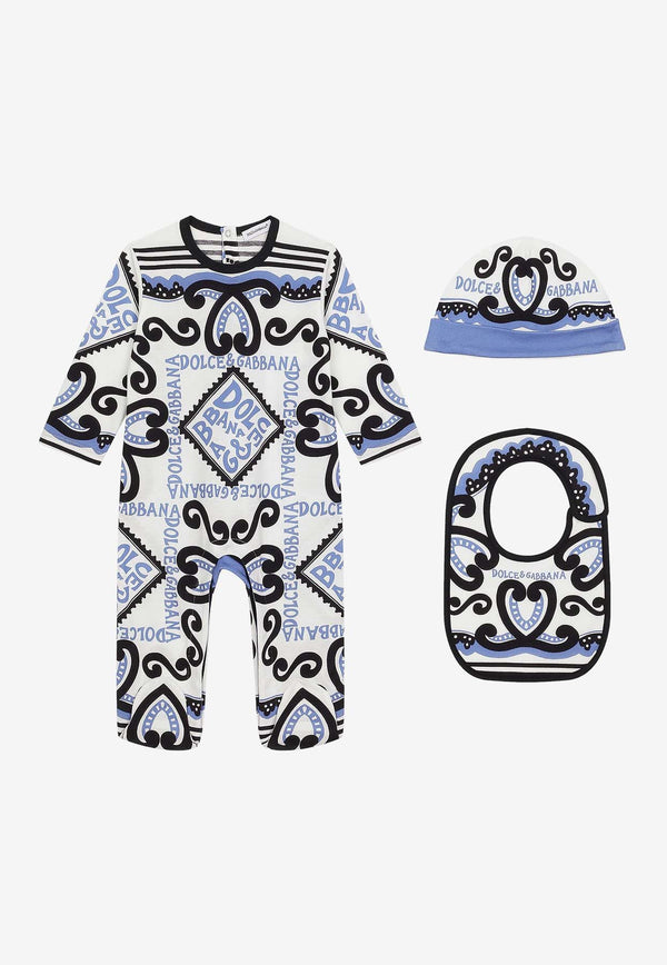 Dolce & Gabbana Kids Baby Boys Three-Piece Marina-Printed Gift Set L1JO6Z G7L0U HC4XR