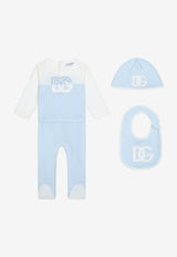 Dolce & Gabbana Kids Baby Boys Three-Piece Logo-Embroidered Gift Set L1JO7I G7L5M S9000