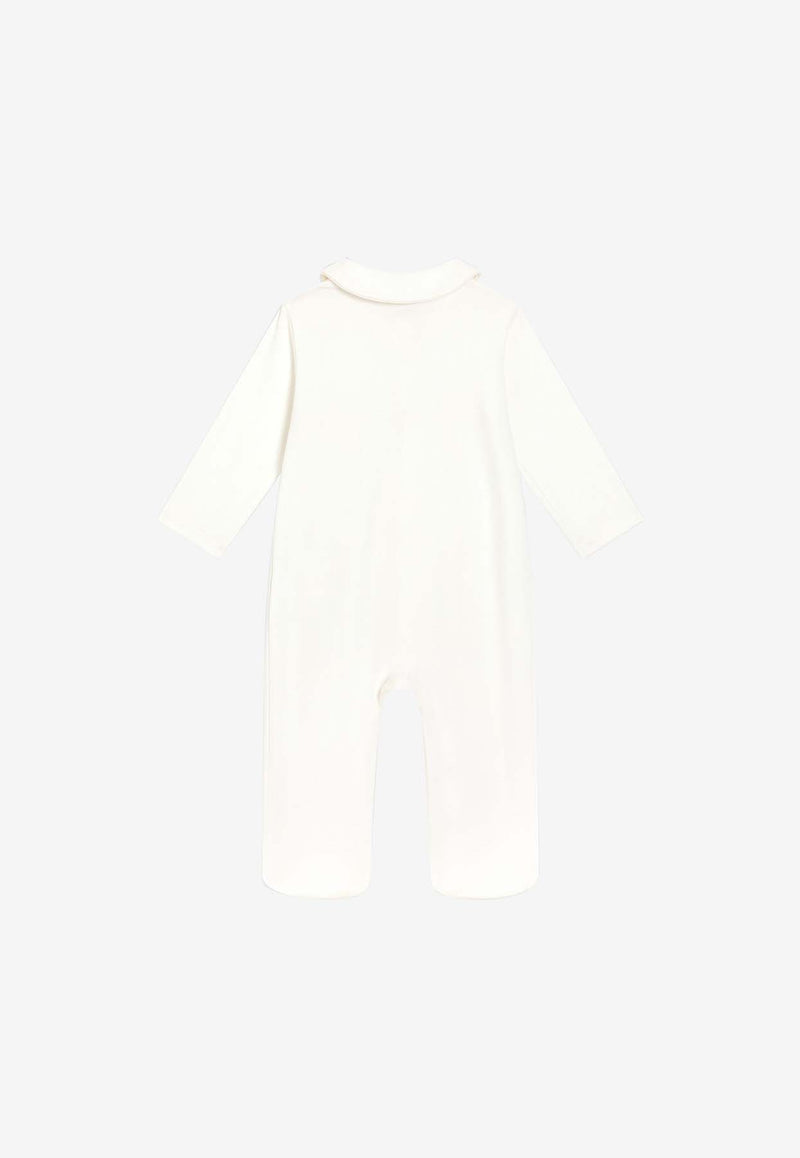 Dolce & Gabbana Kids Babies Piqué and Interlock Onesie Gift Set - Set of 3 White L1JOAR G7O3Z S9000