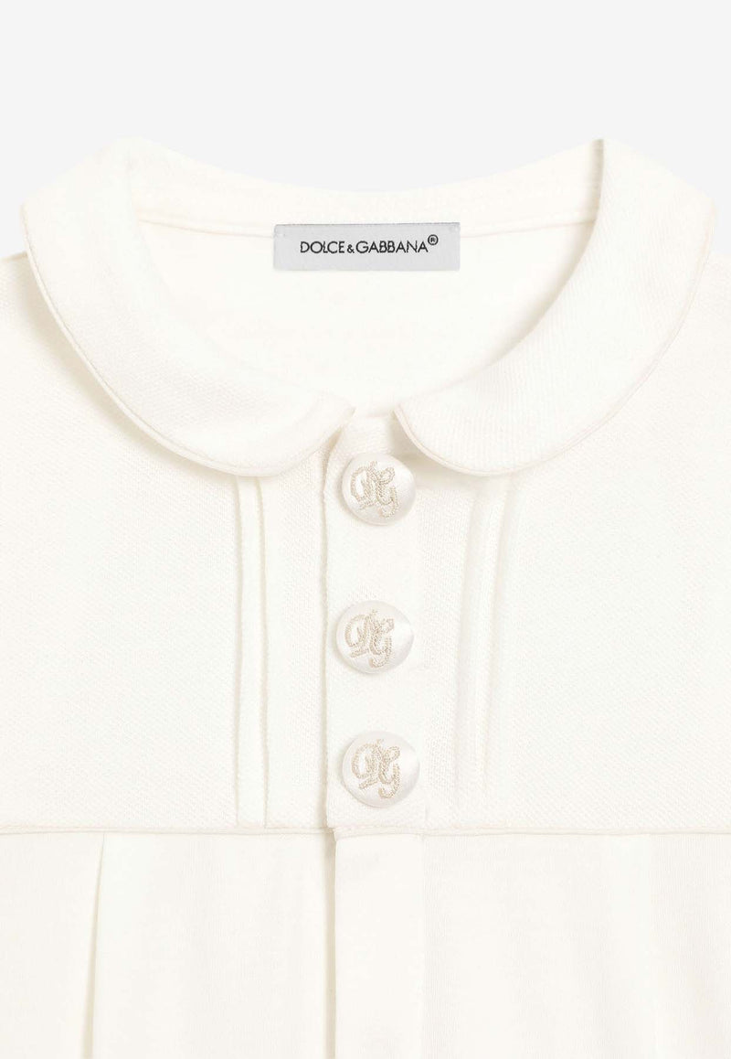 Dolce & Gabbana Kids Babies Piqué and Interlock Onesie Gift Set - Set of 3 White L1JOAR G7O3Z S9000