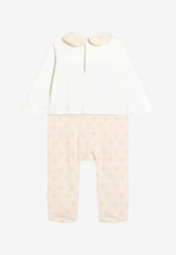 Dolce & Gabbana Kids Babies Interlock Logo Jacquard Gift Set - Set of 3 Beige L1JOCA G7PST S9000