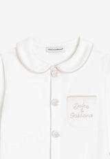 Dolce & Gabbana Kids Baby Boys Embroidered Interlock Gift Set - Set of 3 White L1JOCC G7PTB W0111