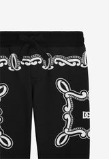 Dolce & Gabbana Kids Baby Boys Bandanna Print Pants Black L1JPIB II7FQ HN9RA