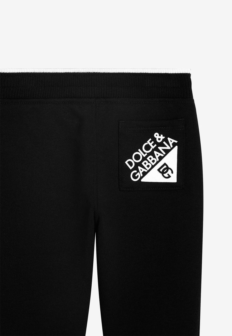 Dolce & Gabbana Kids Baby DG Logo Pants L1JPKK G7O6N N0000 Black