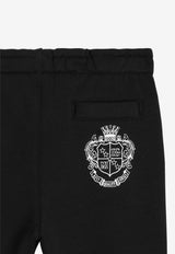 Dolce & Gabbana Kids Baby Boys Logo Fleece Track Pants Black L1JPLE G7PTH N0000