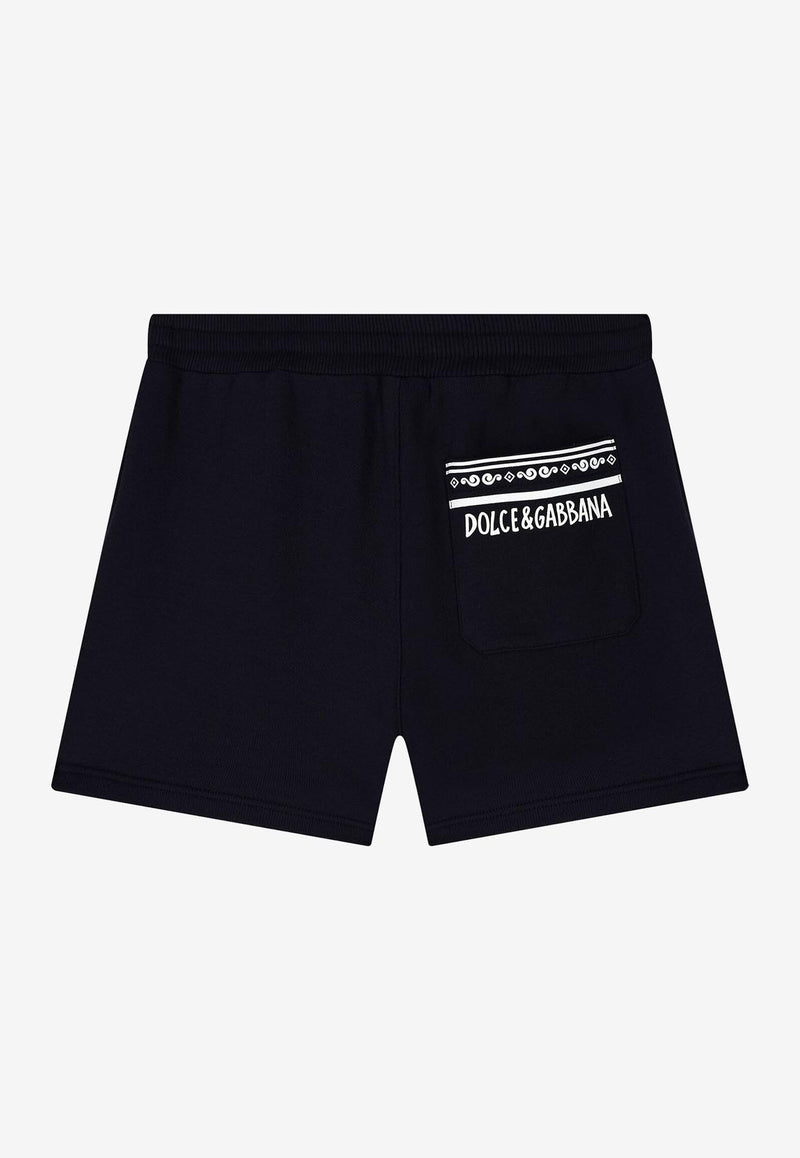 Dolce & Gabbana Kids Babies DG Logo Shorts Navy L1JQU7 G7OLL B0665