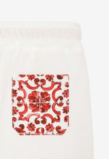 Dolce & Gabbana Kids Baby Boys Majolica Print Double Piqué Shorts Multicolor L1JQV8 II7KW IP5DQ