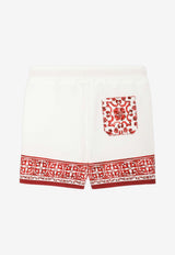 Dolce & Gabbana Kids Baby Boys Majolica Print Double Piqué Shorts Multicolor L1JQV8 II7KW IP5DQ