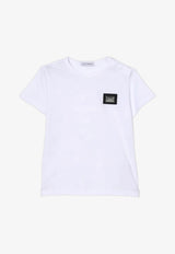 Dolce & Gabbana Kids Baby Girls Logo Plaque T-shirt White L1JT7T G7P1T W0800