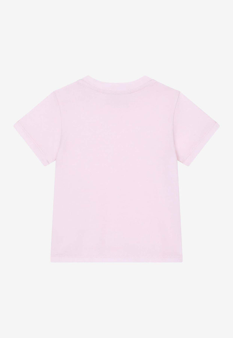 Dolce & Gabbana Kids Baby Boys Logo Print T-shirt L1JT7W G7KS0 F3721 Pink