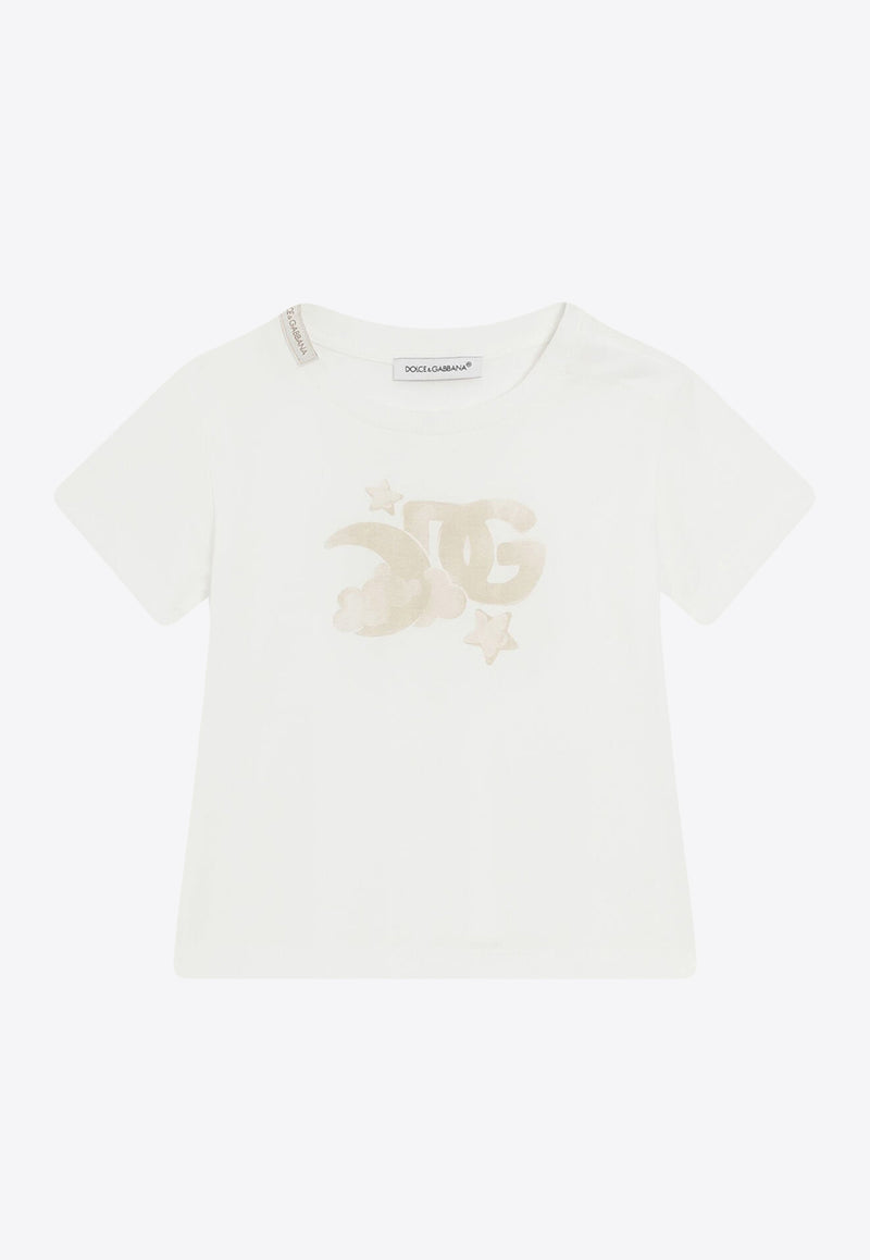 Dolce & Gabbana Kids Baby Boys Watercolor-Effect DG Logo T-shirt White L1JT7W G7O1X W0111