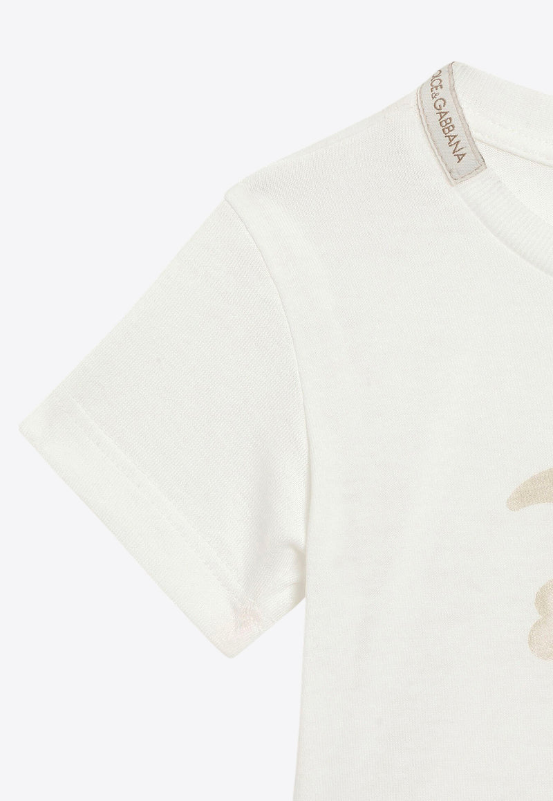 Dolce & Gabbana Kids Baby Boys Watercolor-Effect DG Logo T-shirt White L1JT7W G7O1X W0111