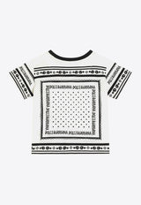 Dolce & Gabbana Kids Baby Boys Bandana Print Jersey T-shirt White L1JT7W II7FZ HA9QB