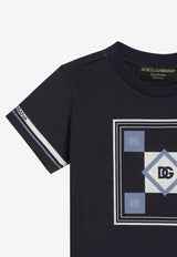 Dolce & Gabbana Kids Baby Boys DG Logo Print T-shirt Blue L1JT7W II7HO HB5PH
