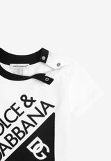 Dolce & Gabbana Kids Baby Boys Logo Print Crewneck T-shirt White L1JT7W G7O6J W0800