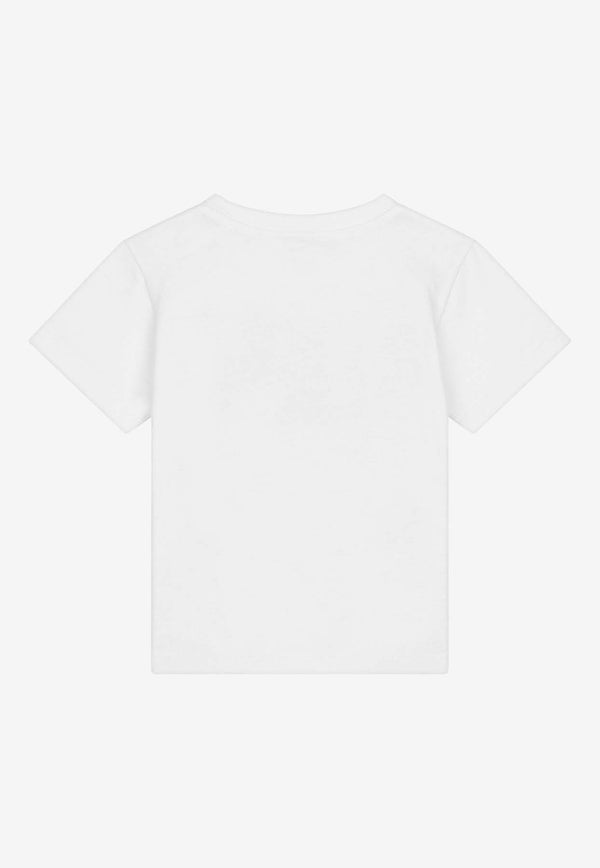 Dolce & Gabbana Kids Babies Logo Print T-shirt L1JTEY G7MKA W0111 White