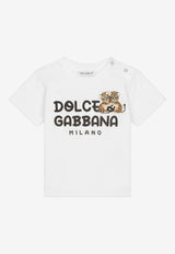 Dolce & Gabbana Kids Babies Logo Print T-shirt L1JTEY G7MKA W0111 White