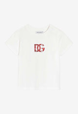 Dolce & Gabbana Kids Baby Boys Embossed DG Logo T-shirt White L1JTEY G7P4Z W0111