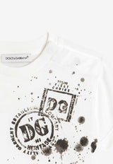 Dolce & Gabbana Kids Baby Boys DG Stamp Print T-shirt White L1JTEY G7PZC W0111