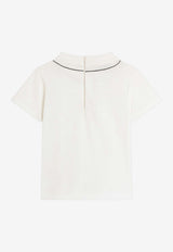 Dolce & Gabbana Kids Babies Crewneck T-shirt with Embroidery White L1JTHO G7QK1 W0111