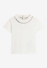 Dolce & Gabbana Kids Babies Crewneck T-shirt with Embroidery White L1JTHO G7QK1 W0111