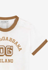 Dolce & Gabbana Kids Baby Boys Logo Embroidered T-shirt White L1JTJP G7PRH W0111