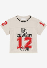 Dolce & Gabbana Kids Baby Boys DG Cowboy Club Football T-shirt Beige L1JTJZ G7PUG M0169