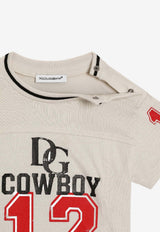 Dolce & Gabbana Kids Baby Boys DG Cowboy Club Football T-shirt Beige L1JTJZ G7PUG M0169