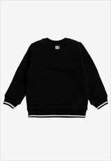 Dolce & Gabbana Kids Babies Logo Print Crewneck Sweatshirt Black L1JWKD G7O6N N0000