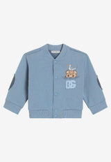 Dolce & Gabbana Kids Baby Boys DG and Leopard Print Sweatshirt Blue L1JWMT G7PNF B0112